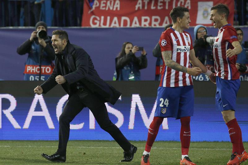 Simeone felicitó a la afición del Atlético de Madrid