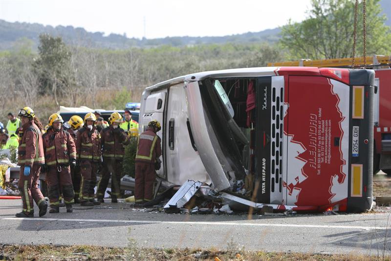 Trece estudiantes extranjeras mueren en accidente de bus en España