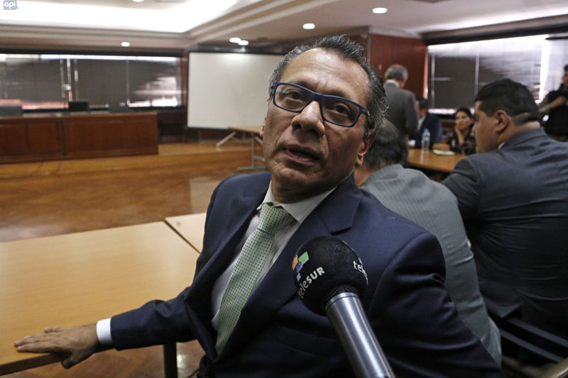 Ratifican prisión preventiva para Glas en caso Singue