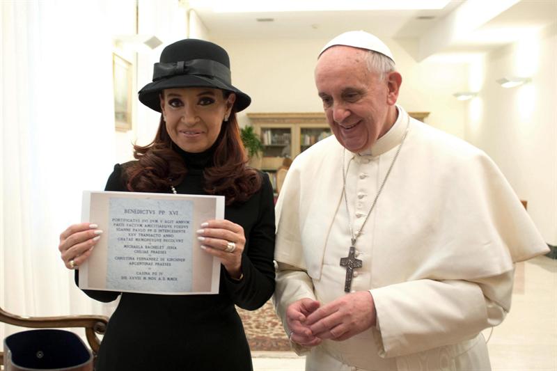 El papa Francisco recibió a la mandataria argentina
