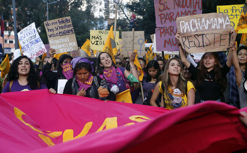 Marcha reclama seguridad para mujeres en Ecuador