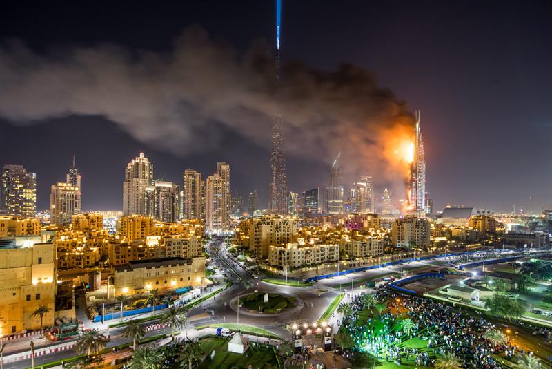Incendio en rascacielos de Dubai deja 16 heridos
