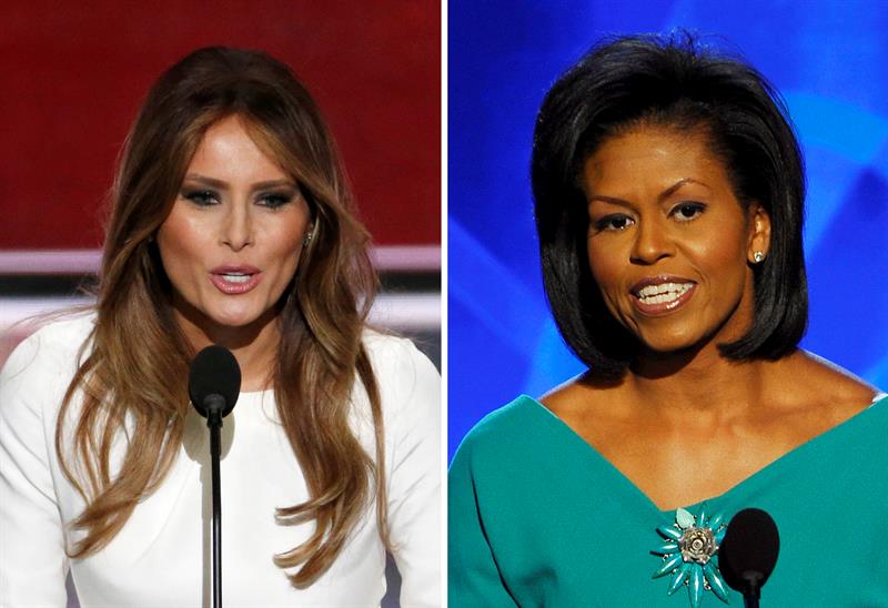 Discurso de Melania Trump plagió oratoria de Michelle Obama