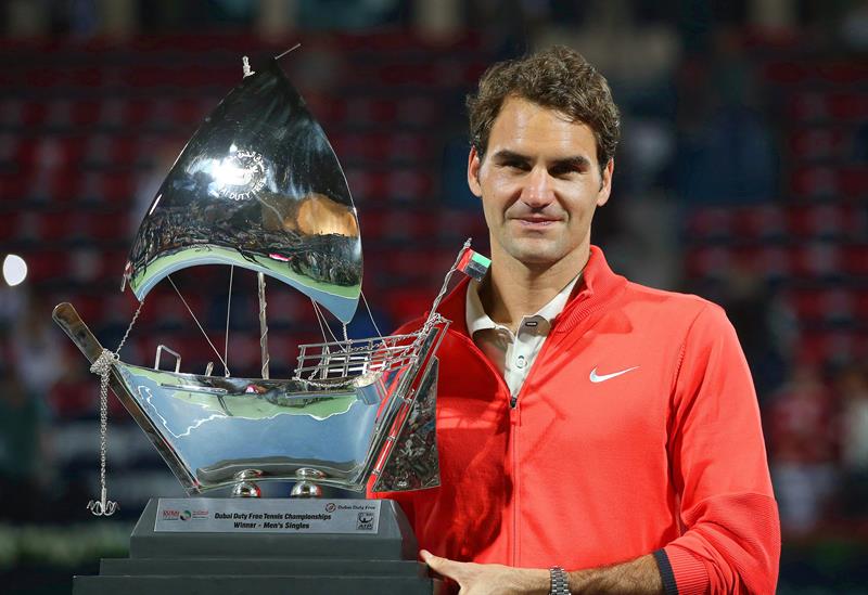 Federer vence a Berdych y gana su sexto título en Dubai