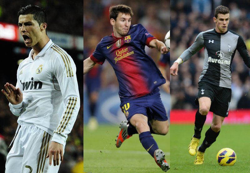 Bale, Cristiano y Messi aspirantes a mejor jugador en Europa 2012/13