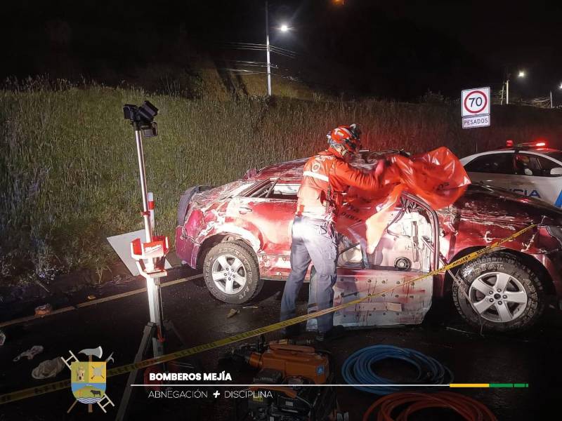 Auto que sufrió un siniestro de tránsito.