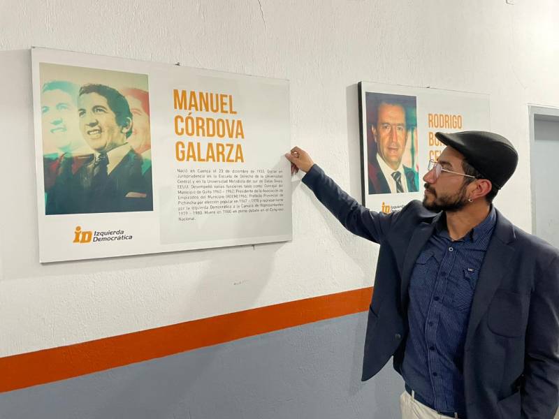 En imagen, Elvis Herrera, secretario nacional de la Izquierda Democrática.