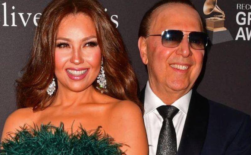 Tommy Mottola y Thalía en una imagen de archivo.