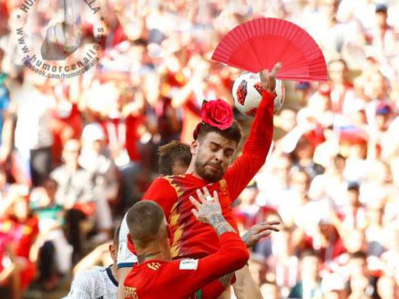 Memes del España-Rusia se enfocan en Gerard Piqué
