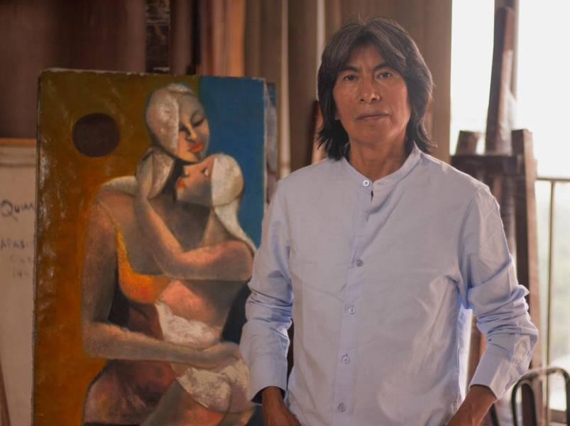 Olmedo Quimbita, reconocido pintor ecuatoriano