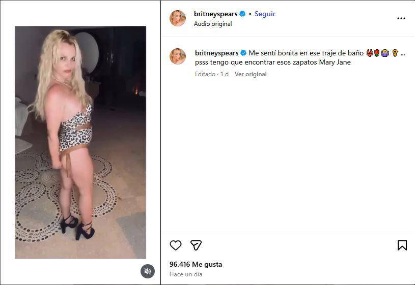 Britney Spears regresó a Instagram con una reflexión sobre su sufrimiento.