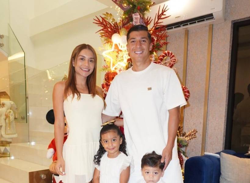Alan Franco compartió la fiesta de Navidad con sus hijos y su pareja.