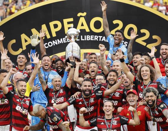 Flamengo celebró el título de Copa Libertadores en Guayaquil.