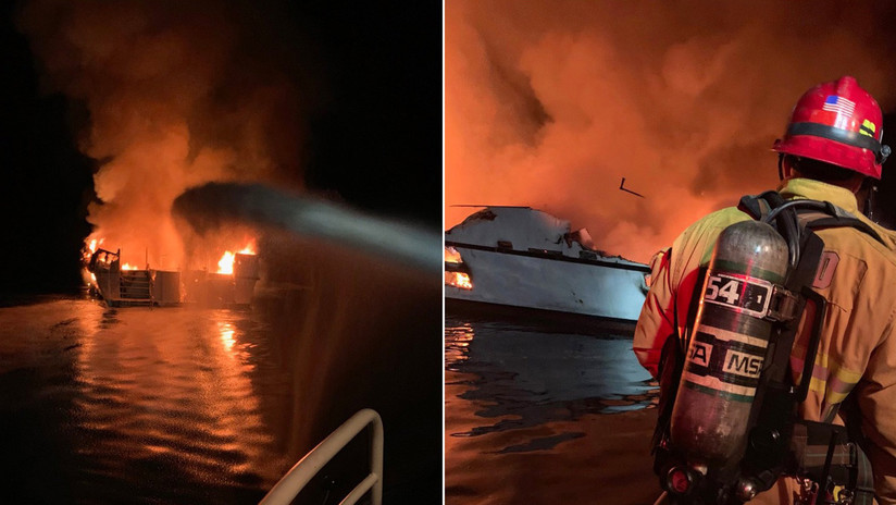 Más de 30 personas &quot;en peligro&quot; por incendio de un bote en California