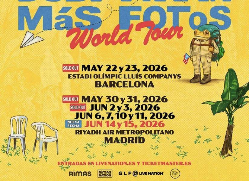 Nuevas fechas de los conciertos de Bad Bunny en España.