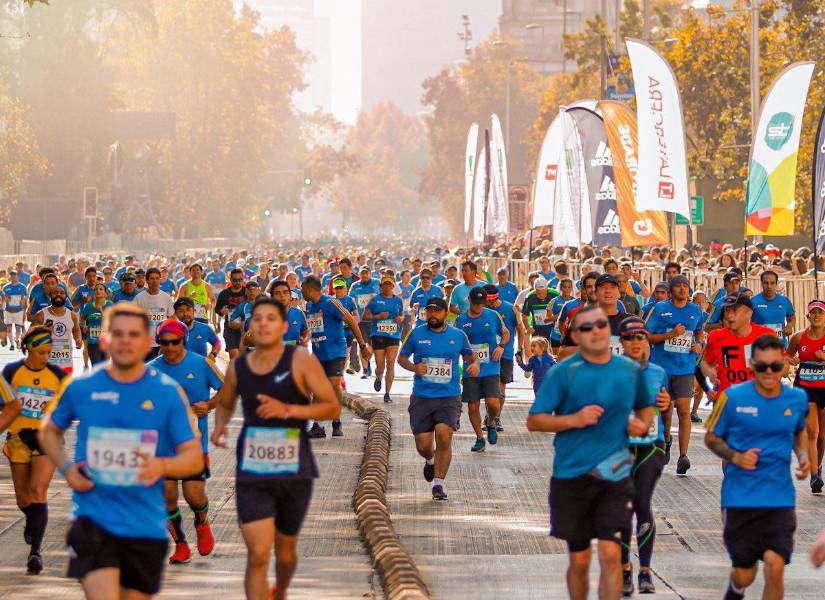 Fotografía de la maratón de Santiago de Chile en 2024