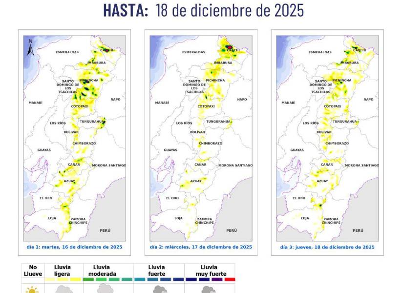 Zonas donde lloverá en la región Sierra.