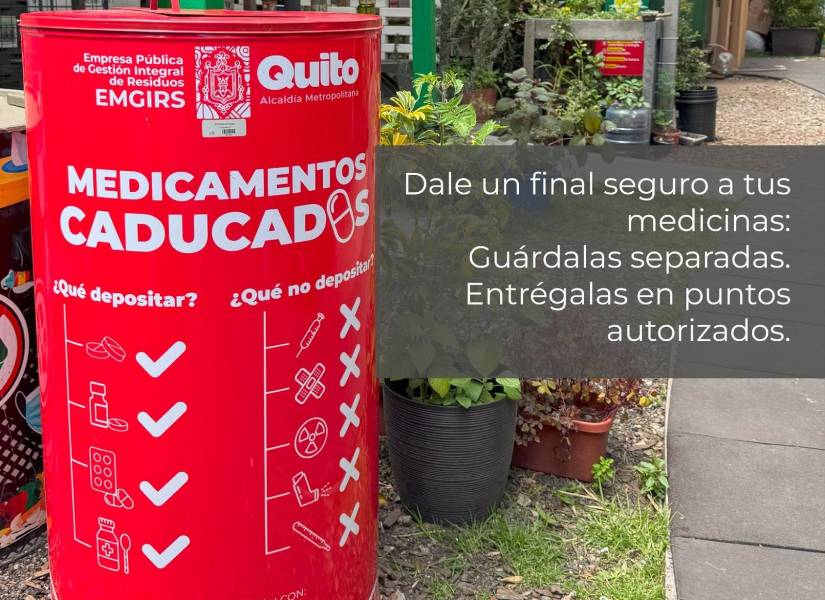 Contenedor de medicamentos caducados.