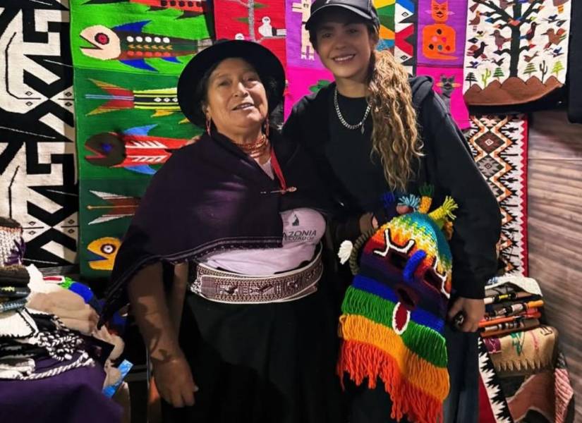 Shakira en el Museo Intiñán de Quito.