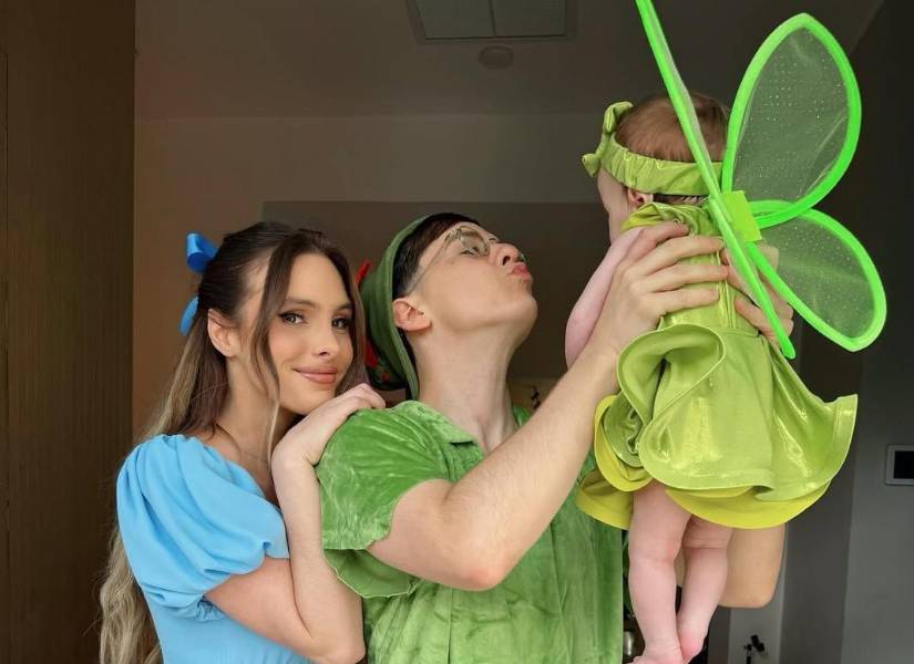 Lele Pons, Guaynaa y Elonísa con disfraces.