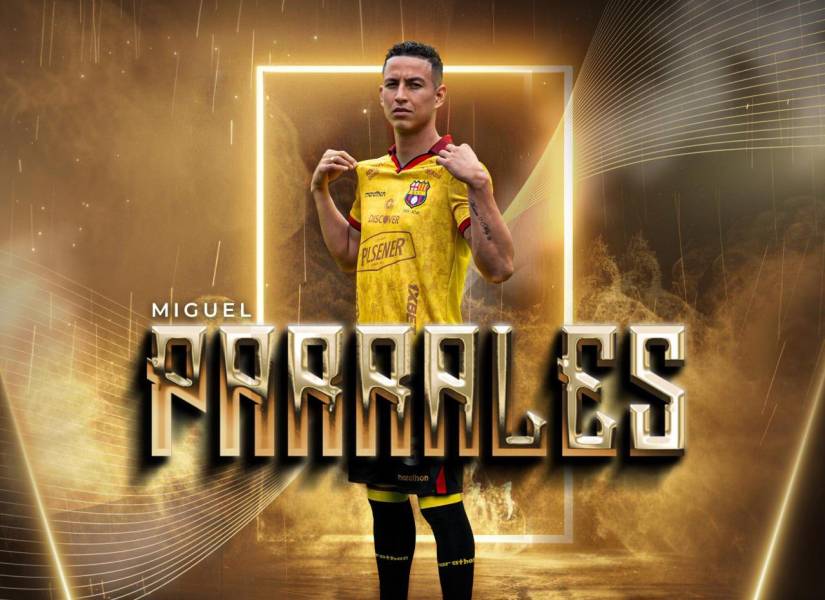 Miguel Parrales, delantero ecuatoriano.
