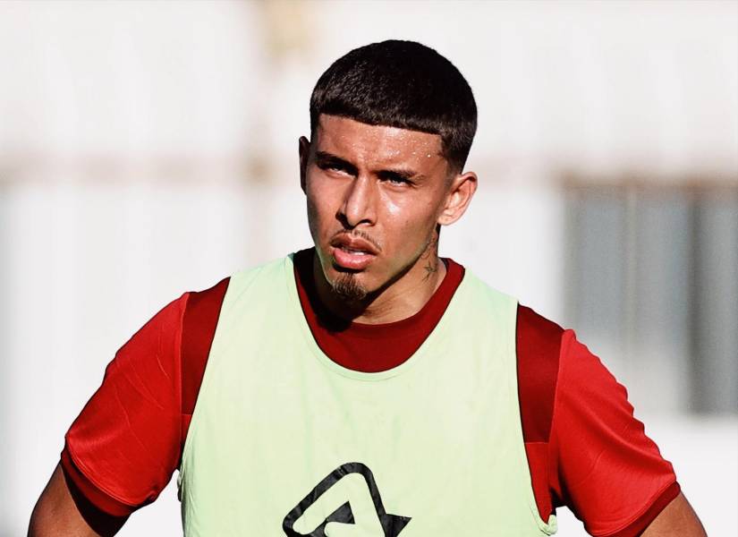 Sarmiento en su primer entrenamiento con el club italiano.