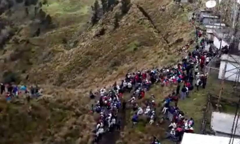 Paro nacional: manifestantes se tomaron antenas repetidoras de radio y TV en Tungurahua