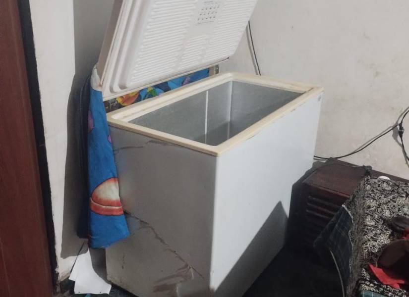 Freezer donde fue encontrado Tiago