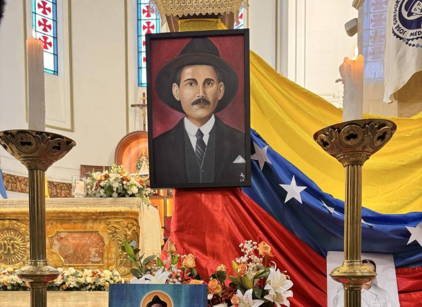 Altar a San José Gregorio en una iglesia de Venezuela.