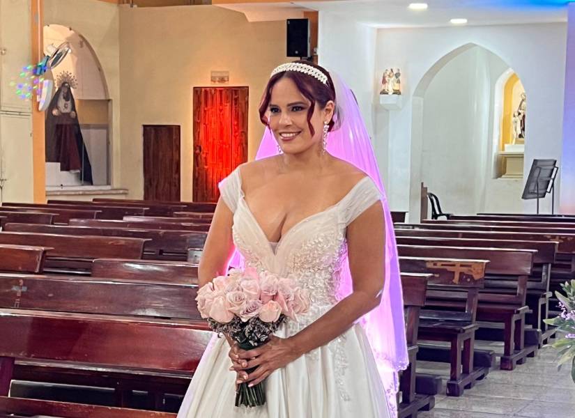 Cecilia Cascante durante el rodaje del final de Los García.