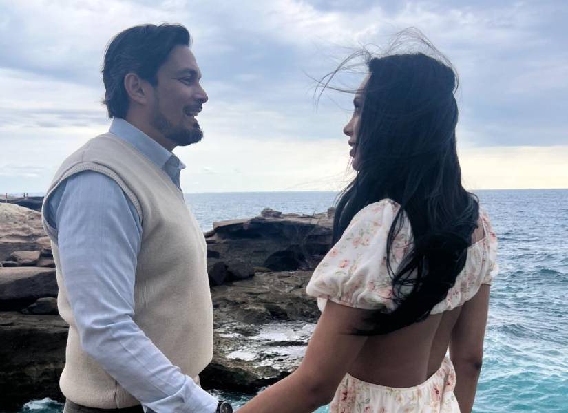 Anahí Festerling y Frank Bonilla en Cala Rocosa.