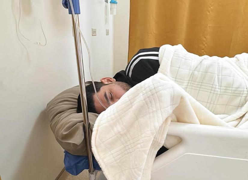 Emilio Pinargote internado tras la lesión.