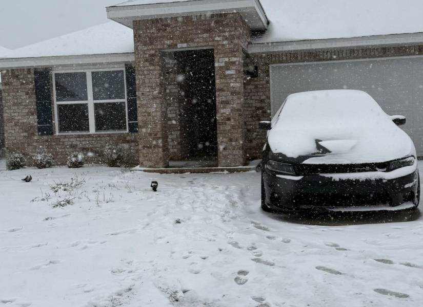 Caída de nieve en el estado de la Florida, en Estados Unidos.