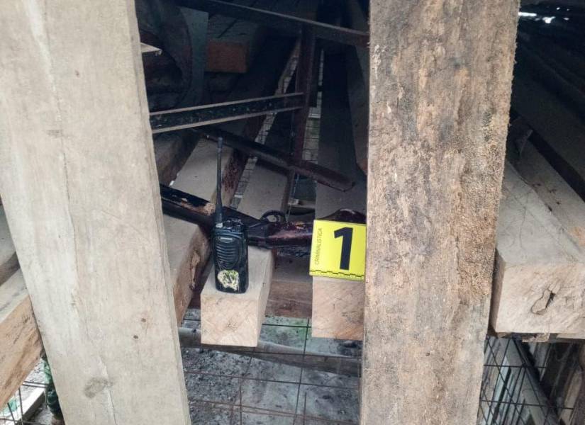 Indicios encontrados en poder del criminal.