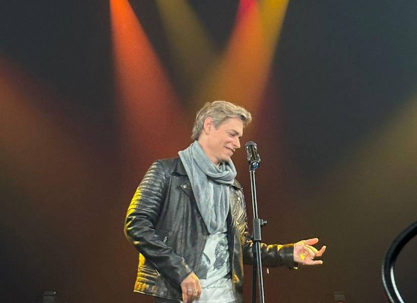 Carlos Baute en las instalaciones de Ecuavisa en Quito.