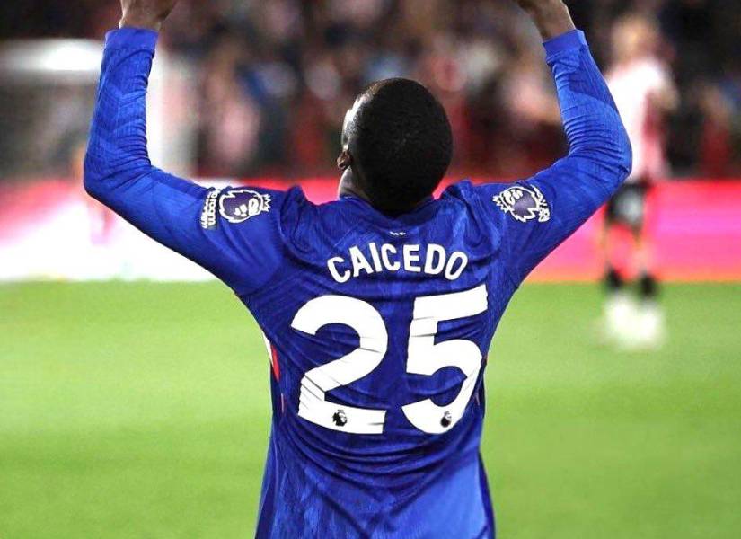 Moisés Caicedo ha anotado dos goles en cinco partidos en la Premier League.