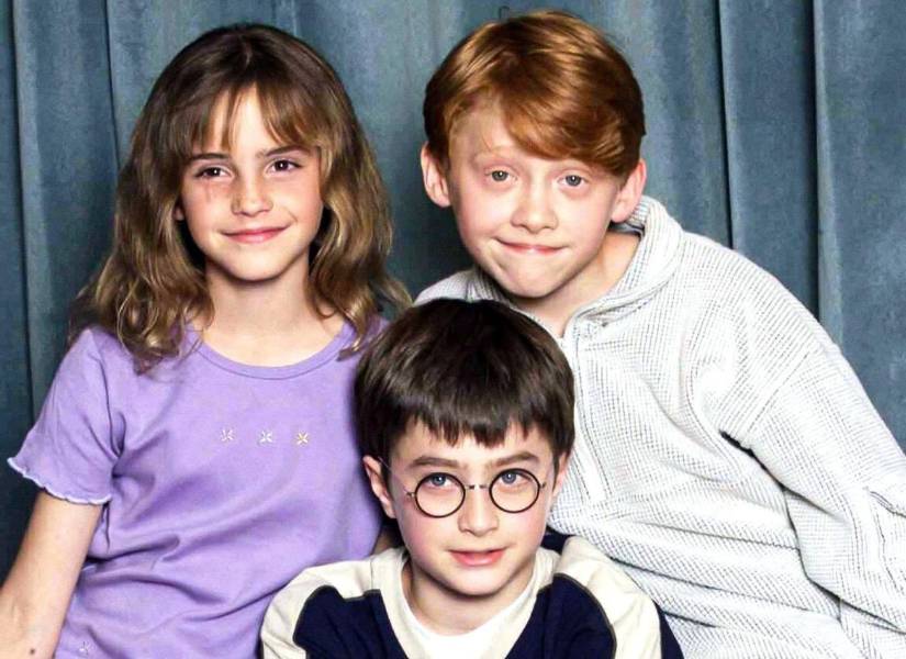 Cast principal de Harry Potter en su primera película.