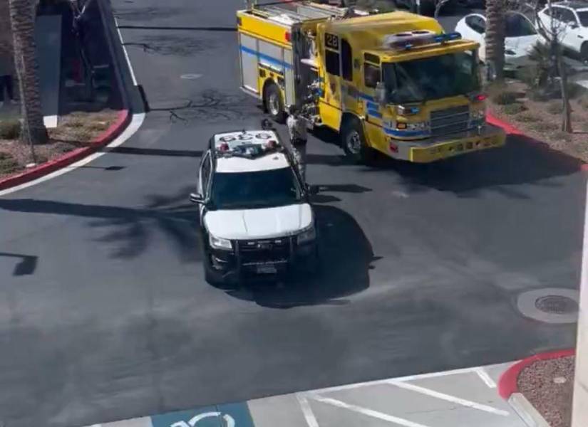 La Policía de Las Vegas en el lugar del tiroteo.