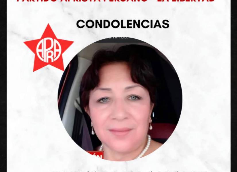 Condolencias del Partido Aprista Peruano para la familia de Elena Rojas.