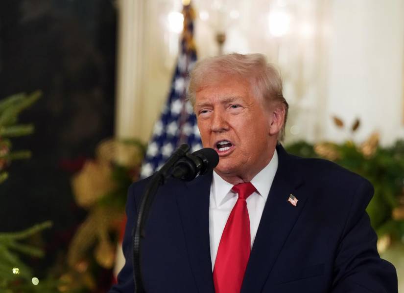 El presidente de EE.UU., Donald Trump, habla en Washington, DC, el 17 de diciembre de 2025.
