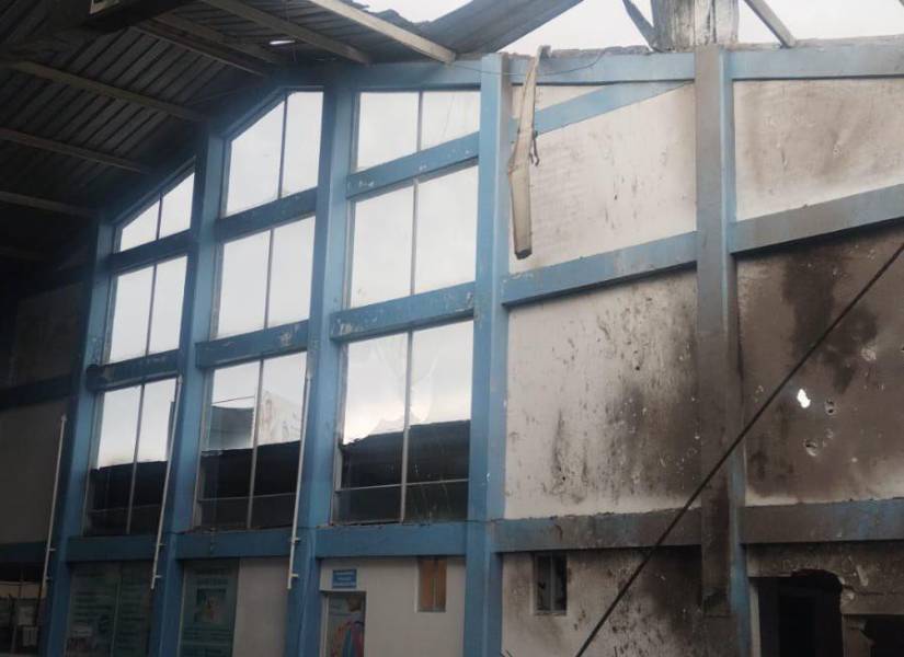 La infraestructura quedó fuertemente afectada tras la explosión.