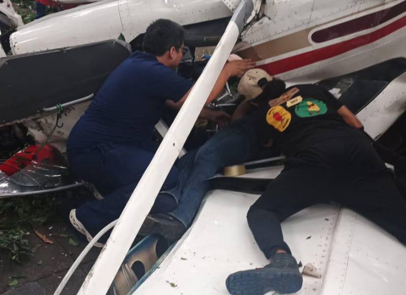 Avioneta accidentada en Medellín, Colombia.