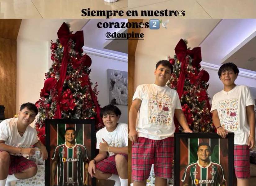 El hijo de Mario Pineida le hizo un homenaje a su padre en Navidad.