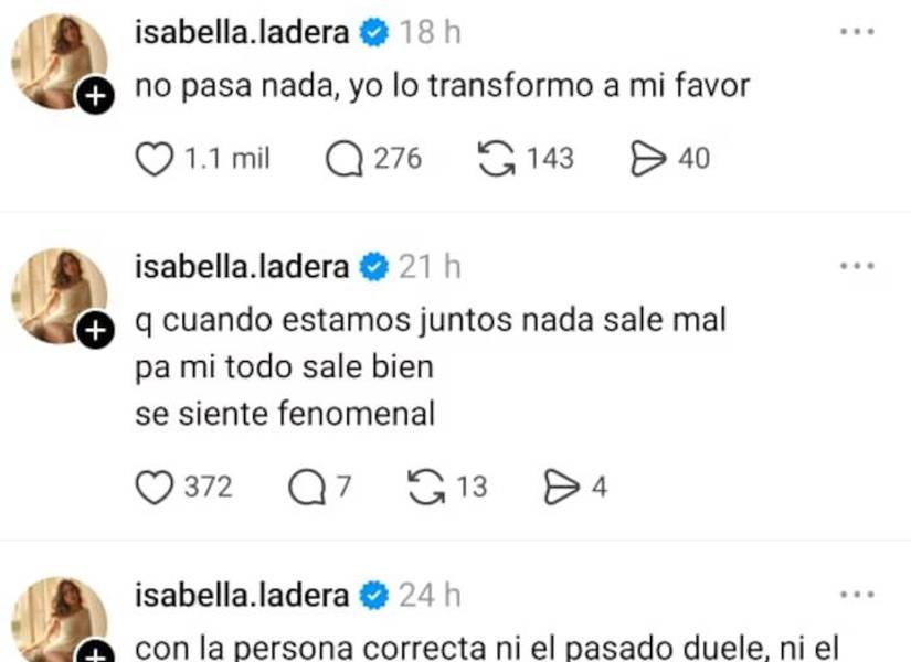 Mensajes de Isabella Ladera.