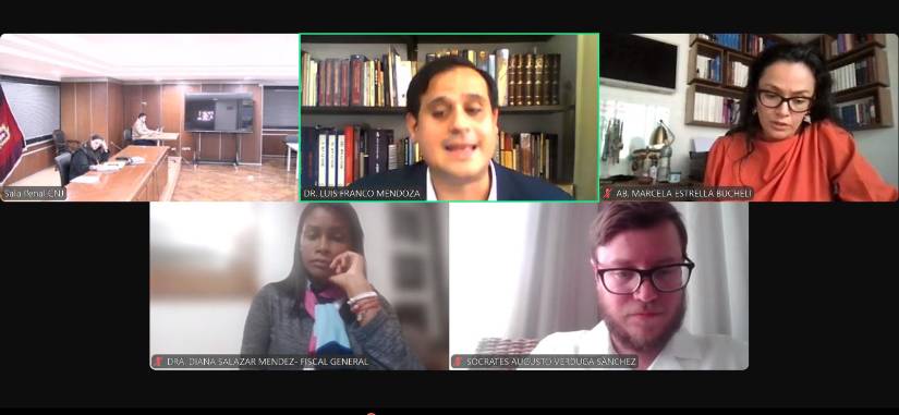 Augusto Verduga en la audiencia de revisión de medidas cautelares.