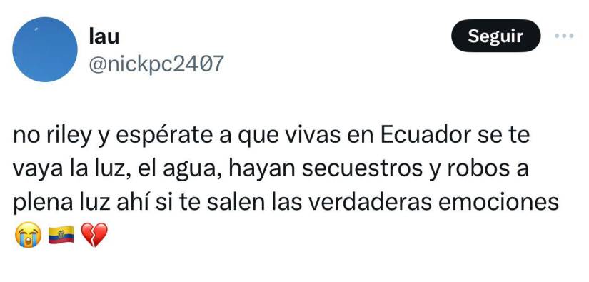 No Riley, espérate a que...