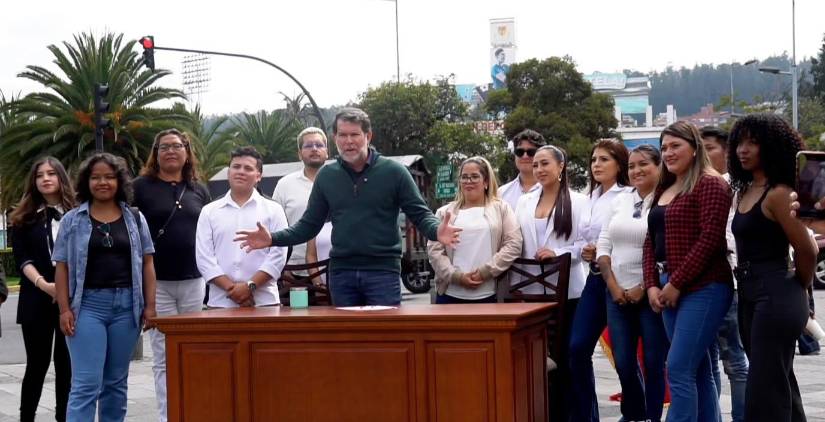 Francesco Tabacchi llegó a Quito para hacer campaña.