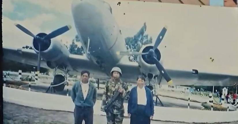 Héctor Mullo en los inicios de su carrera militar.