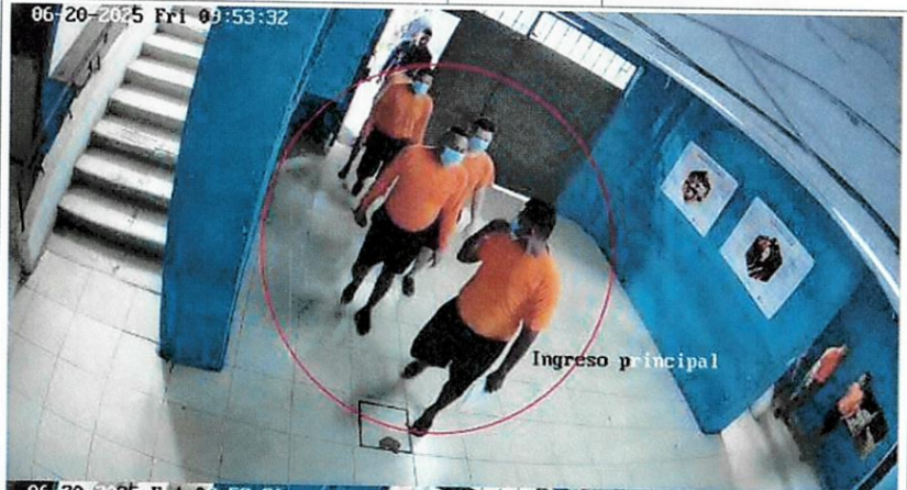 Cámara de seguridad captó cuando alias Fede acudió al policlínico de la Penitenciaría.