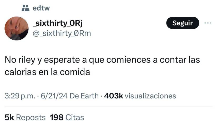 No Riley, espérate a que...